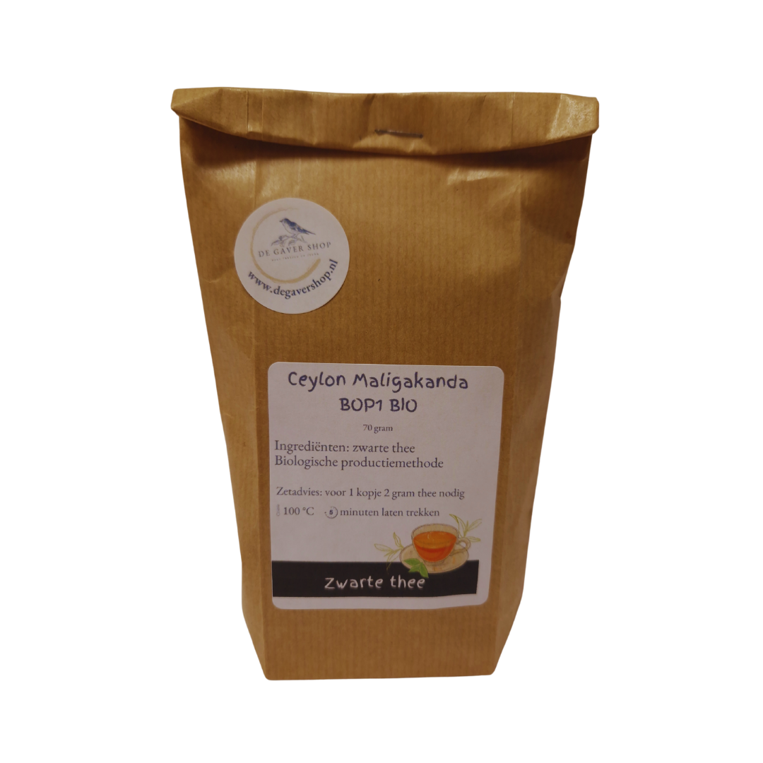 Ceylon Maligakanda BOP1 BIO, zwarte thee, 70 gram