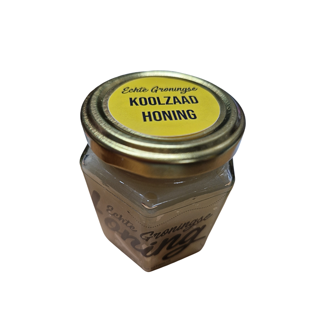 Groninger Koolzaadhoning crème 250 gram – rauwe Groningse honing, zacht & smeerbaar