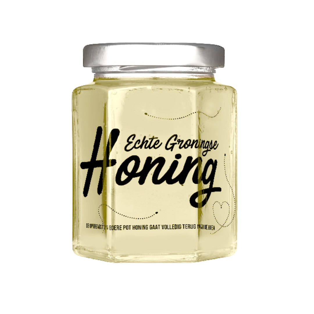 Groninger Koolzaadhoning crème 250 gram – rauwe Groningse honing, zacht & smeerbaar