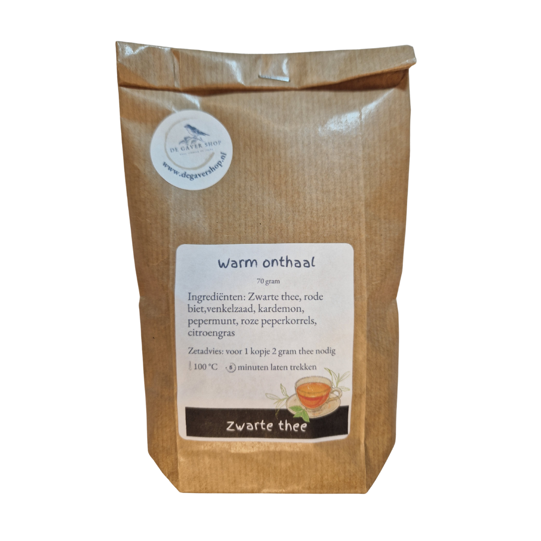 Warm onthaal, zwarte thee, 70 gram