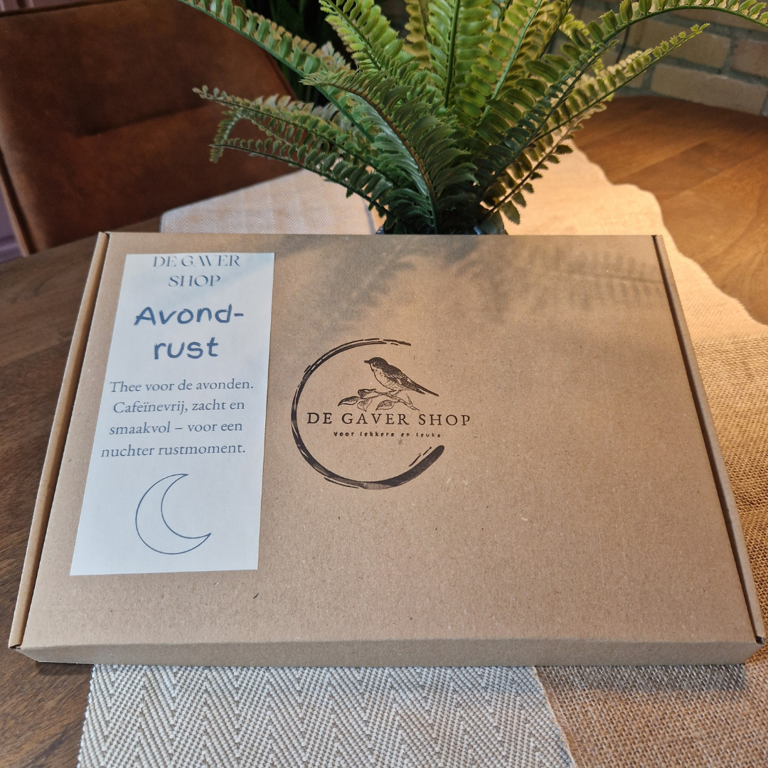 Thee Box Avondrust – zachte, cafeïnevrije avondthee