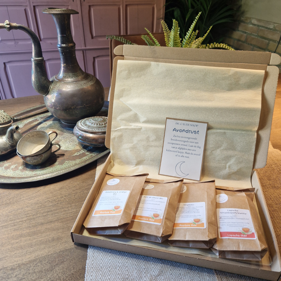Thee Box Avondrust – zachte, cafeïnevrije avondthee