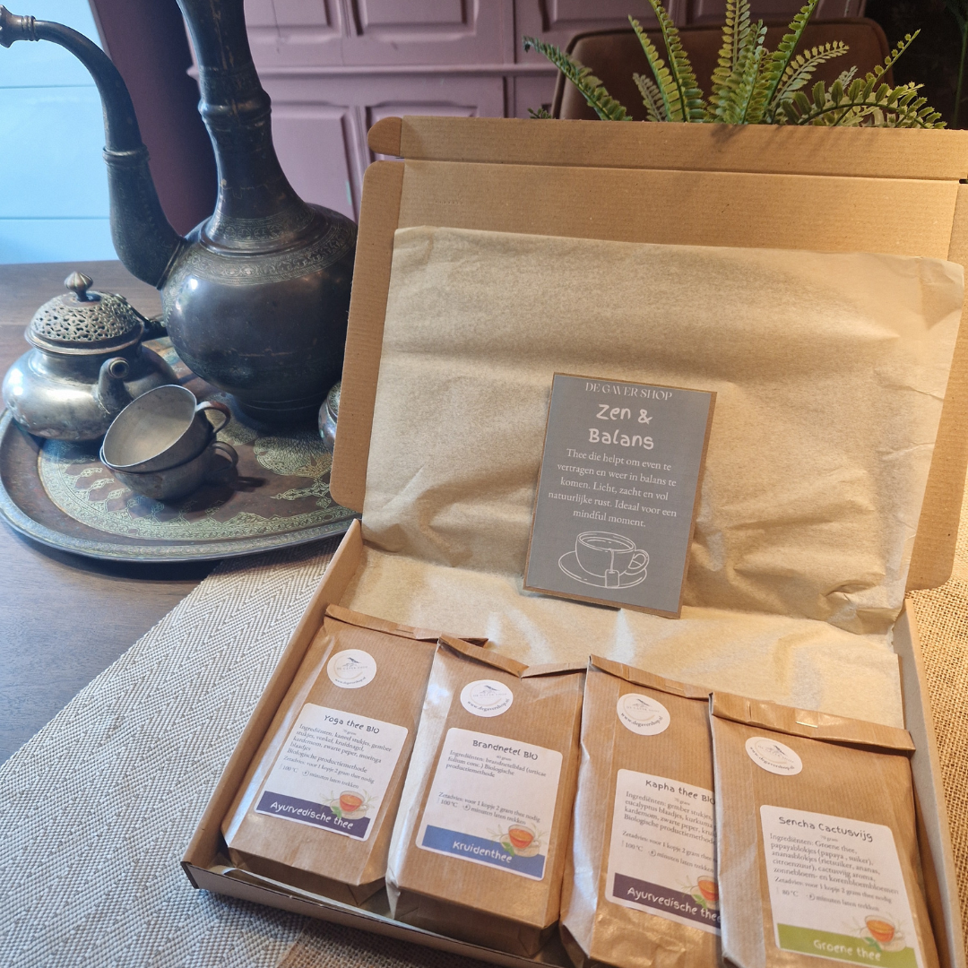 Thee Box Zen & Balans – rustgevende Ayurvedische en kruidenthee