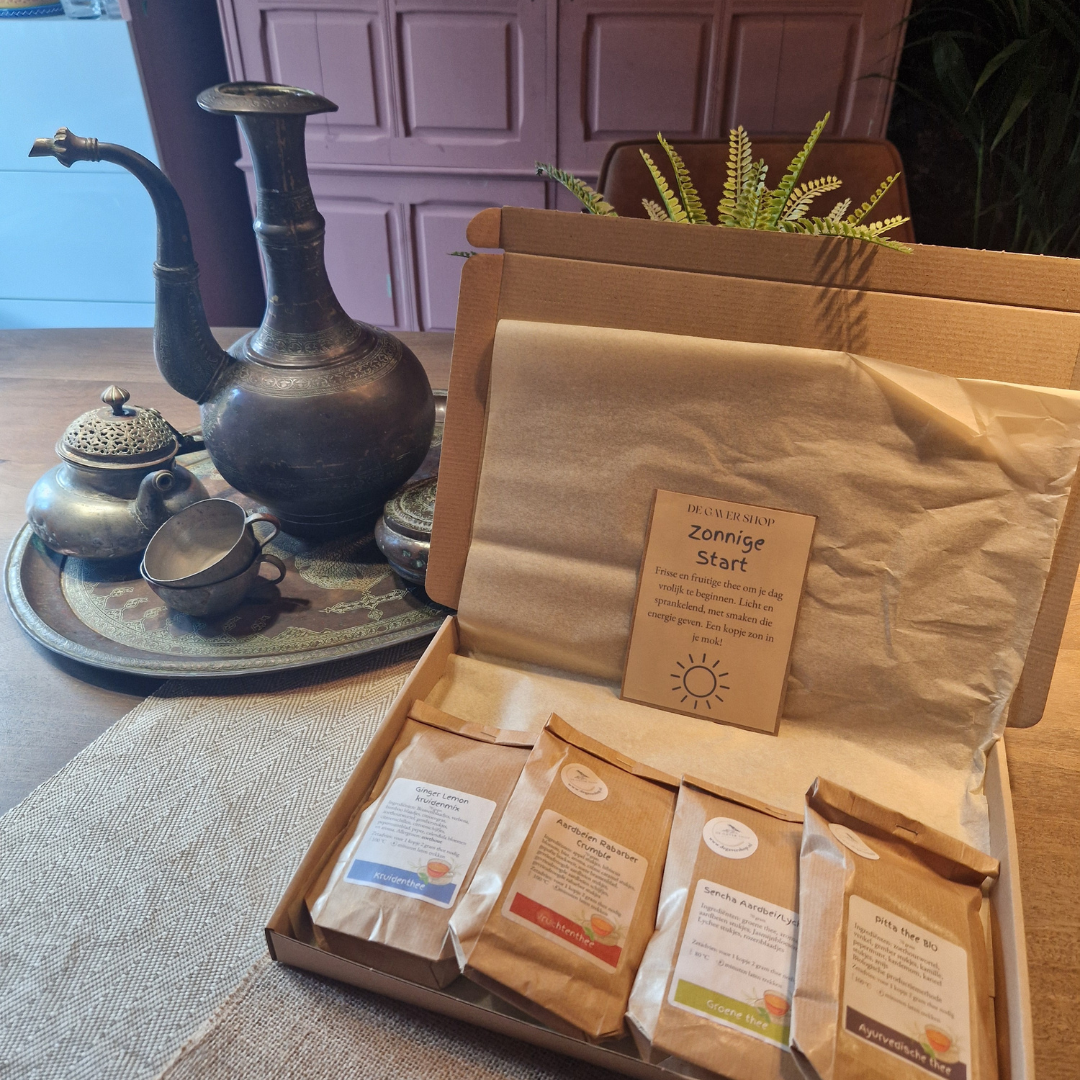 Thee Box Zonnige Start – frisse, fruitige en energieke thee
