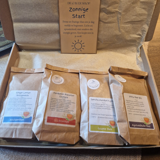Thee Box Zonnige Start – frisse, fruitige en energieke thee